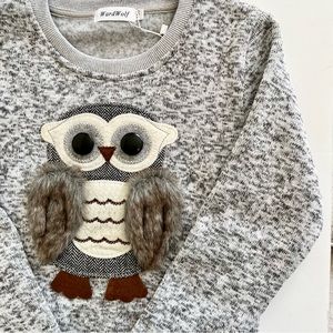 NWT Girls Owl Tunic Sweater
